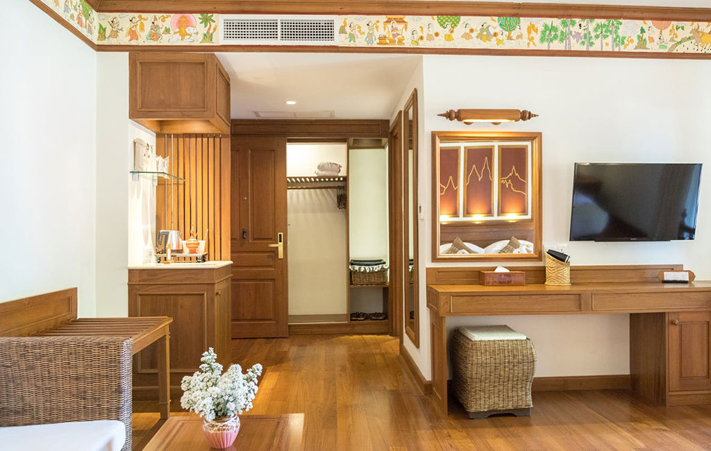 Living Room and Bathroom Area
