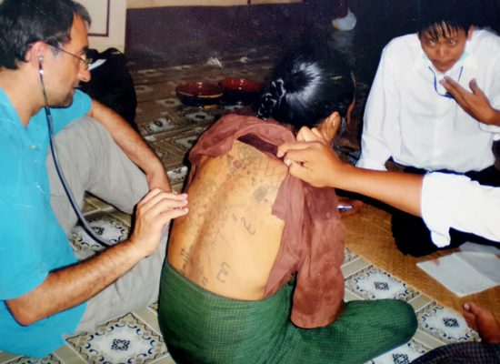 MV Spanish Client Medical Doctor giving treatment to Nagis Cyclone victems (2008)