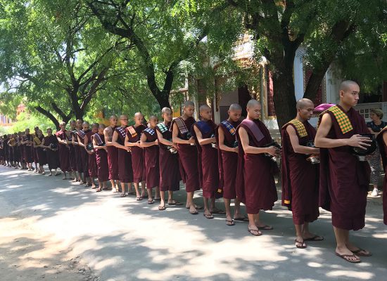 Lunch offering at monastery