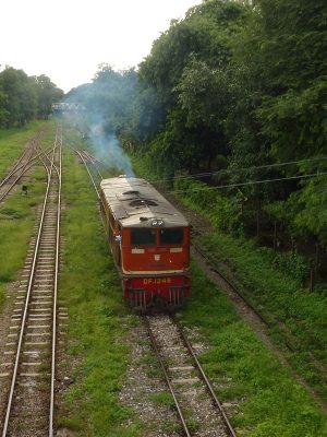 landscape track railway wagon old train cover